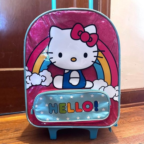 Hello Kitty Other Hello Kitty Hot Pink Rolling Suitcase Carry On Luggage Bag Poshmark